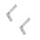 2Pcs Professional Silver L-Shaped Carbon Steel Carpenter Square Ruler 6