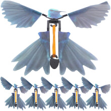 18Pcs Flying Bird Prank Toys Wind Up Rubber Band Powered