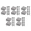 150Pcs Grey Miniature Clay Bricks DIY Toy Set for Architectural Models 6