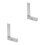 2Pcs Professional Silver L-Shaped Carbon Steel Carpenter Square Ruler 4