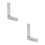 2Pcs Professional Silver L-Shaped Carbon Steel Carpenter Square Ruler 5