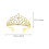 2Pz Testiera Oro Cristallo Sposa Cerimonia 4
