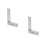 2Pcs Professional Silver L-Shaped Carbon Steel Carpenter Square Ruler 7