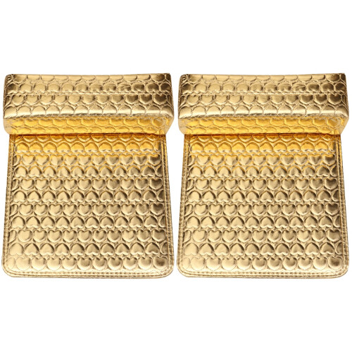 2Set in Pelle PU Oro Per Nail Art E Comodi Poggiapolsi 1