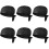 6Pcs Black Pirate Cooking Hat Adjustable Work Cap for Chefs 4