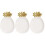 3Pz Piatti in Bianco Con Design Ananas Per Frutta E Dessert 3