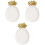 3Pz Piatti in Bianco Con Design Ananas Per Frutta E Dessert 2