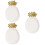 3Pz Piatti in Bianco Con Design Ananas Per Frutta E Dessert 5