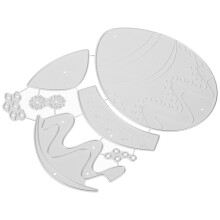 4Pz Taglietti in Metallo Argento Per Scrapbook E