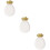 3Pz Piatti in Bianco Con Design Ananas Per Frutta E Dessert 7