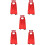 5Set Costume Halloween in Tessuto Rosso Per Feste E Cosplay Bambini 7
