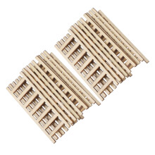 144Pz Mini in Legno Beige Per Casa Delle Bambole Decorativa