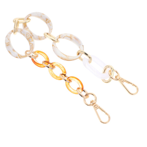 2Pz Manici Catena Acrilica Resistenti Multicolor Per Borsa E 2