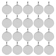 80Pz Vassoi Per Pendenti Argento Set Base Per Creazioni Gioielli DIY