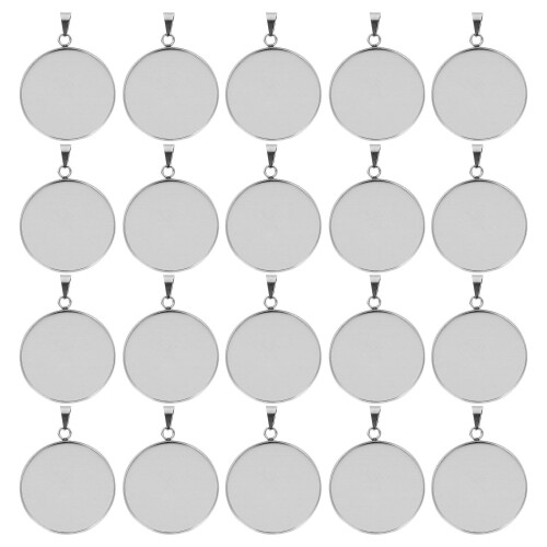 80Pz Vassoi Per Pendenti Argento Set Base Per Creazioni Gioielli DIY