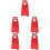 5Set Costume Halloween in Tessuto Rosso Per Feste E Cosplay Bambini 5
