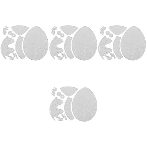 4Pz Taglietti in Metallo Argento Per Scrapbook E 2