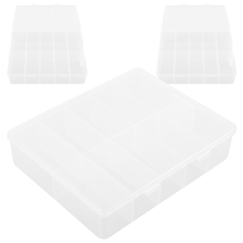 6Pz Scatole Organizer Manicure Trasparenti in Materiale PP Resistente