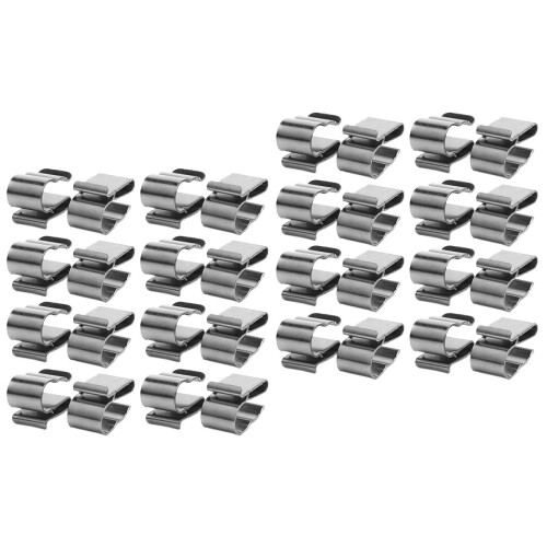 100Pz Clip Cavi Solari Anti-Corrosione Argento 2