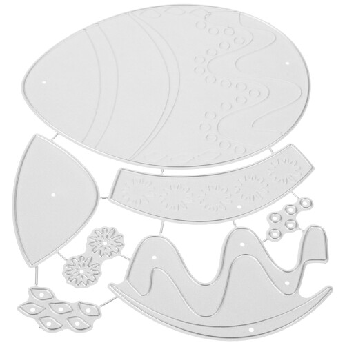 4Pz Taglietti in Metallo Argento Per Scrapbook E 1