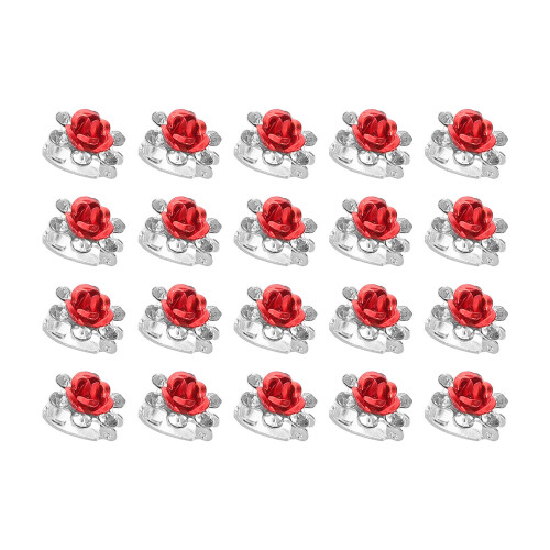100Pz Fermagli Mini in Con Rosso Per Casa 1