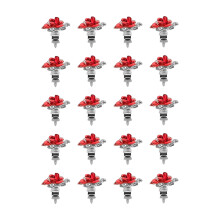 100Pz Fermagli Mini in Con Rosso Per Casa