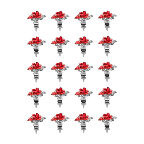 100Pz Fermagli Mini in Con Rosso Per Casa