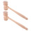 8Pz Mini Martello Legno Beige Per Asta E Costume Festa 1