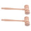 8Pz Mini Martello Legno Beige Per Asta E Costume Festa 2