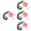 4Set Per Ceralacca Rosa Con Cucchiaio in Metallo Per DIY 8