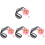 4Set Per Ceralacca Rosa Con Cucchiaio in Metallo Per DIY 4