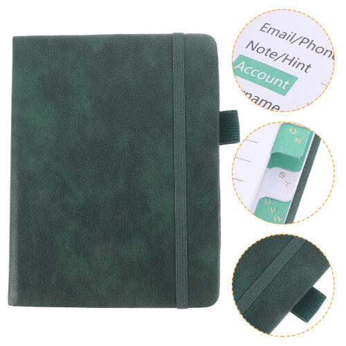 2Pz Mini Libro Verde in PU Pelle Per Casa, Ufficio 2