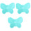 3Pz Mat Per Make-Up Verde in Silicone Design Farfalla 2