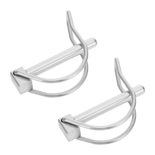 10Pz Spina Bloccaggio Acciaio Inox Resistente Argento 2