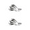 2Set Splitter Paraurti Anteriore Auto Nero ABS Design Racing 2