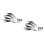 2Set Splitter Paraurti Anteriore Auto Nero ABS Design Racing 4