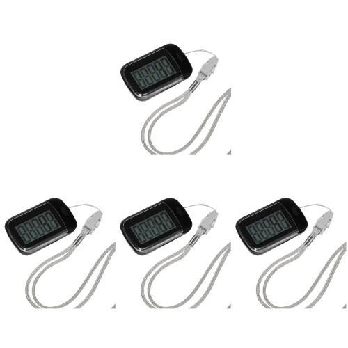 4Pz Pedometer Nero Portatile Con Clip E Display Facile Per Camminata 1