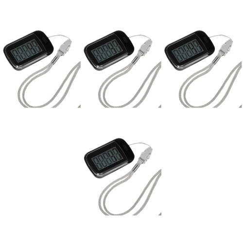 4Pz Pedometer Nero Portatile Con Clip E Display Facile Per Camminata 2
