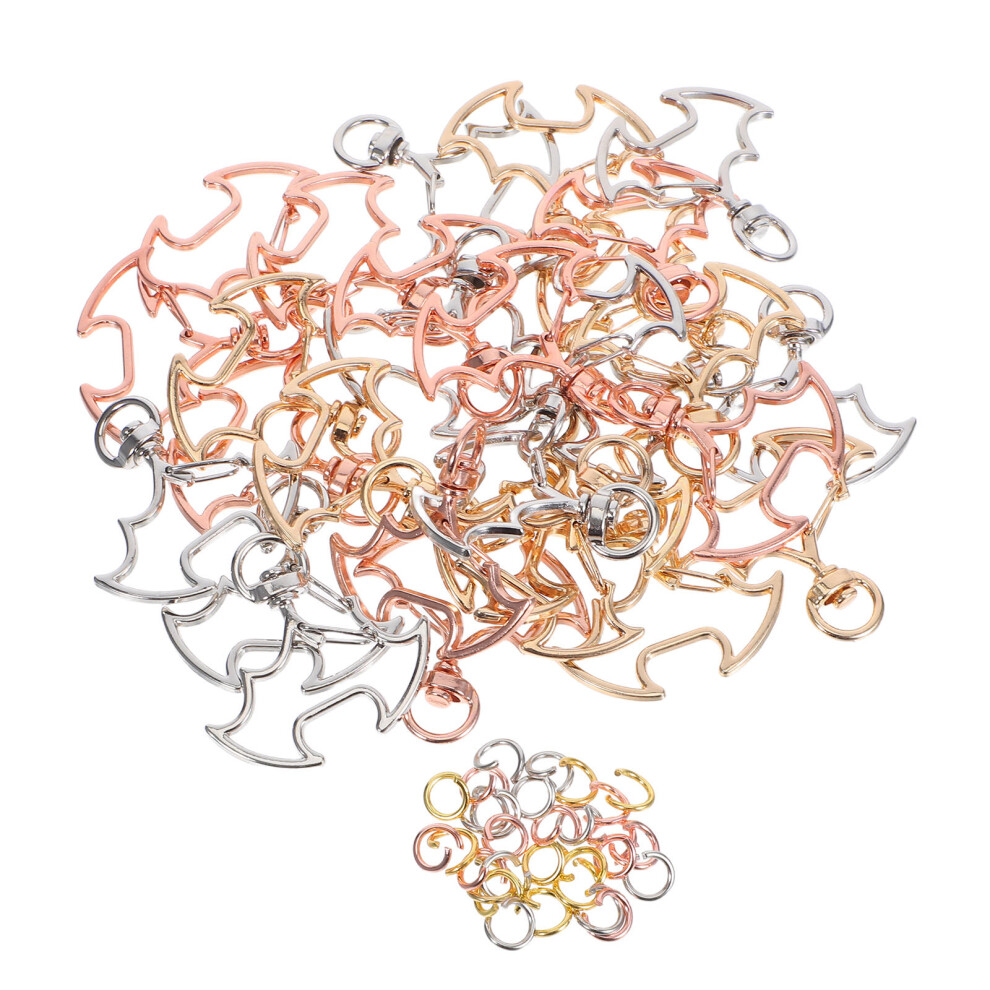 90Pz Kit Clip E Anelli Portachiavi In Metallo Per Creazioni Fai Da Te-image