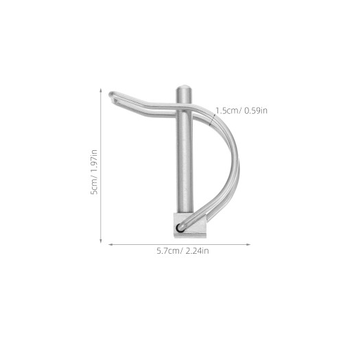 10Pz Spina Bloccaggio Acciaio Inox Resistente Argento