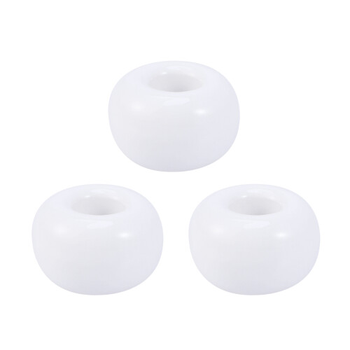 6Pz Spazzolino Bianco, Base Rotonda Salvaspazio