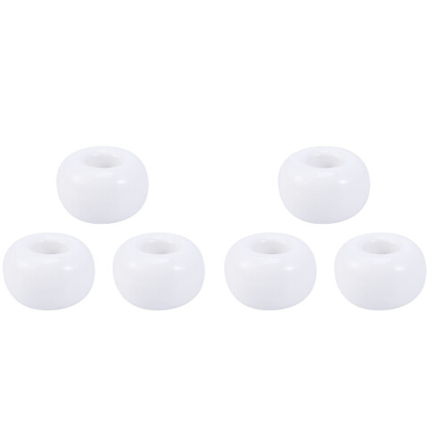 6Pz Spazzolino Bianco, Base Rotonda Salvaspazio 1