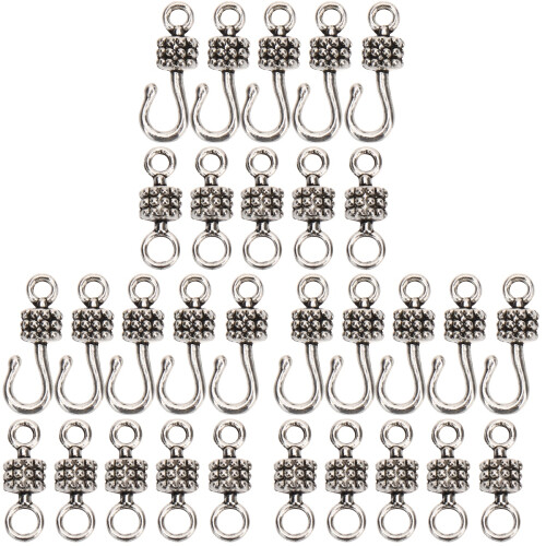 60Paia Chiusure Argento Per Bracciali E Collane Componenti Gioielli 1