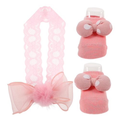 4Set Fascia E in Tessuto Rosa Per Neonate, Comodi E Pratici