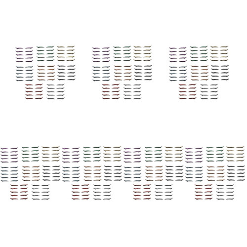 280Paia Adesivi Palpebra Riutilizzabili E Colorati Per 1
