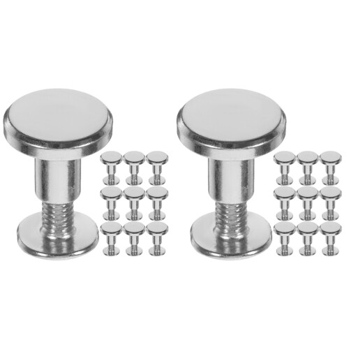 20Pz Rivetti Per E Abbigliamento in Metallo Argento Punk 2