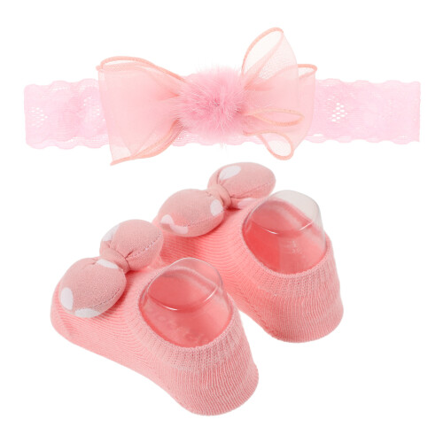 4Set Fascia E in Tessuto Rosa Per Neonate, Comodi E Pratici 1