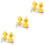 6Pz Little Car Pull-Back in ABS Celeste Gioco Educativo Bambini 10