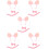 5Set Set Maiale Cosplay Rosa Con Cerchietto Orecchie, Coda E 10