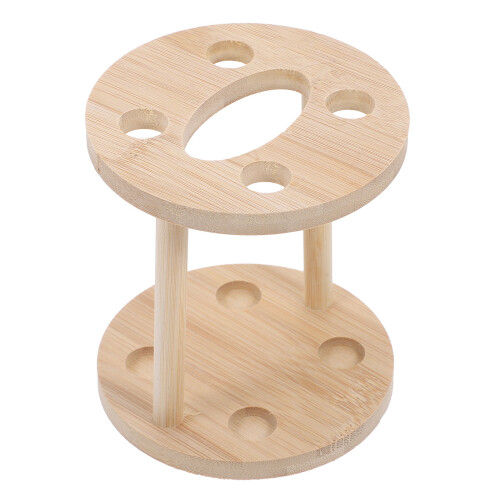 3Pz Porta Spazzolini Bamboo Khaki Multi Per Bagno